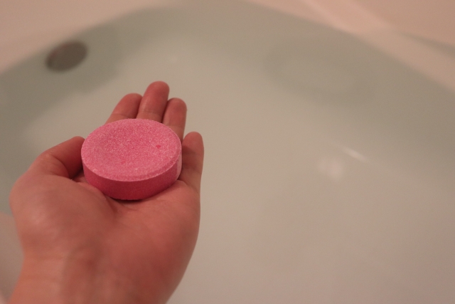 ピンクの入浴剤
