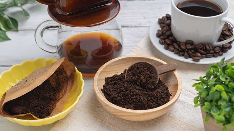 コーヒーかすの乾燥の方法