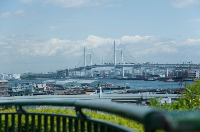 港の見える丘公園の展望広場から見える横浜港