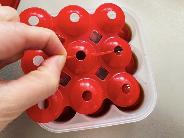 ダイソー　無限ミニトマト浅漬け職人　落とし蓋がポイント