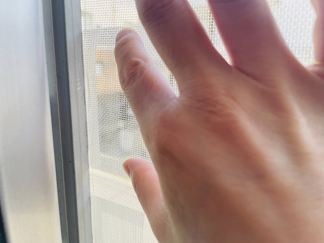 ダイソー　網戸補修シール　貼り方