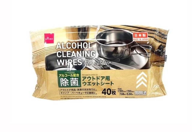 ダイソー　除菌ウエットシート（アウトドア用、４０枚）