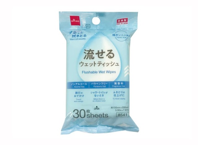ダイソー　流せるウェットシート（３０枚）
