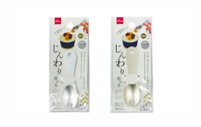 ダイソー　アルミアイスクリームスプーン（先割れ）