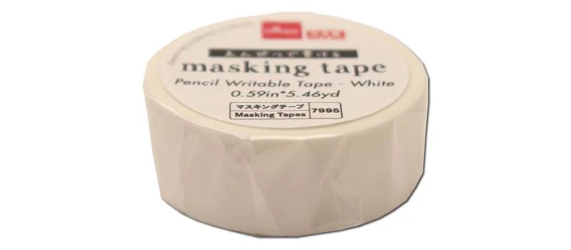 マスキングテープ(鉛筆でも書けるテープ、ホワイト)