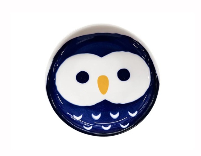 ダイソー 丸皿(みみずく)