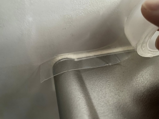 ダイソー　水まわりの汚れ防止テープ　取り付け簡単