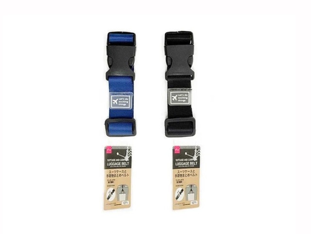 ダイソー　スーツケースと手荷物まとめベルト