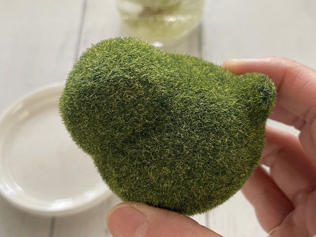 苔玉　ダイソー　オーナメント　シマエナガ