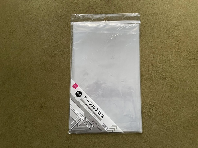 ダイソー　テーブルクロス（透明）　パッケージ